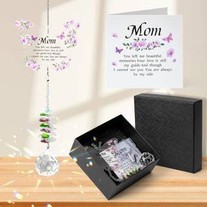 lot 1151 image: Yopyame Memorial Gifts for Loss of Mom - Butterfly-Shaped Crystal Rainbow Ball Suncatcher Loss of Mom Sympathy Gift Idea Mam� in Heaven Memorial Crystal Suncatcher Hanging Crystals Ornament for Window