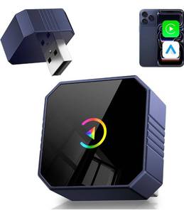 lot 1153 image: Wireless CarPlay Adapter for Apple iPhone & Android Auto, 2026 Upgraded 2-in-1 Plug and Play Converts Wired to Wireless CarPlay, Fast Auto-Connect, Zero Latency with iPhone iOS 10