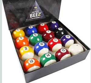 lot 1157 image: JAPER BEES Billiard BallPool Ball Set Complete 16balls 2-14 Regulation Size&ampWeight Resin Ball