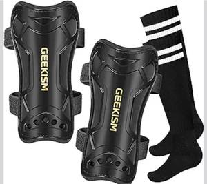 lot 1159 image: Soccer Shin Guards for Youth Kids Toddler, Protective Soccer Shin Pads & Sleeves Equipment - Football Gear for 310 to 4 8