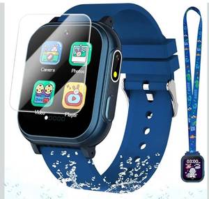 lot 1161 image: Waterproof Smart Watch for Kids Toys for Boys Age 5-12 with 32 Games, Dual Camera, Habit Tracking, Music Player, Video, Alarm Clock, HD Touchscreen Kids Smart Watch Birthday Gift for 3-12 Year Old