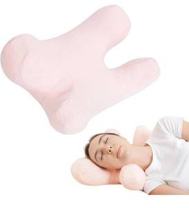 lot 1186 image: vocheer Anti Wrinkle Pillow, Comfortable Down Alternative Face Pillow, Adjustable Beauty Pillows Provides Neck Support and Pain Relief, Perfect Ergonomic Design for Side Sleeper, Amplexus, Pink