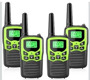 lot 1189 image: MOICO Walkie Talkies for Adults with 22 FRS Channels, LED Flashlight, VOX Scan LCD Display, Long Range Family Walkie Talkie Radios for Hiking Camping Trip (Green)