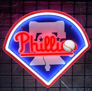 lot 1202 image: Baseball Neon Sign for Wall Decor Baseball Neon Light for Man Cave Dimmable Team Led Light Up Sign for Bedroom Bar Dorm Party Birthday Gifts for Sport Fans 5V USB Powered Size13.3  12.2IN(ZYLD271)