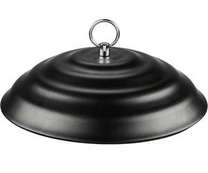 lot 1203 image: Kingsyard 11.5 Metal Weather Protective Dome, Hanging Squirrel Baffle for Outdoor Bird Feeders, Heavy-Duty Rain Guard Cover, Chew-Proof & Rustproof, Black