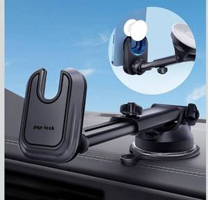 lot 1209 image: pop-tech Car Phone Mount for Pop Socket Suction Cup Cell Phone Holders for Automobile Dashboard Windshield Window - Dash Mounted Cellphone Stand Black Fits Thick Socket Wallet Grip for iPhone Samsung