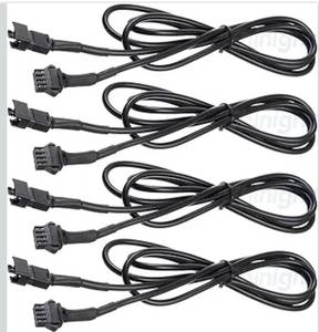 lot 1258 image: SHINIGHT 4 PCS 47 inch Extension Cords for Use with 5050 LED SMD RGB NEON Accent Kits for LED Motorcycle ATV Car Light Multi-Color Neon Strip