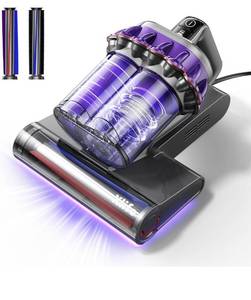 lot 1265 image: Xlife Mattress Vacuum Cleaner, Bed Vacuum with 2 Roller Brushes for Pet Hair, 253.7nm UV-C Light, 140F° Heating, 550W 16KPA Suction, HEPA Filter Couch Vauum for Bed, Sofa, Pillow, Baby Crib (Corded
