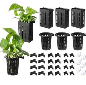 lot 1287 image: Chunful 6 Set Upgraded Large Aquarium Plant Holder Contain 6 Hanging Aquatic Pot with 36 Hooks and 12 Aquatic Planter Suction Cups for Fish Tank Aquarium Cultivation and Aquascape Decorations