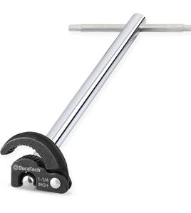 lot 1303 image: DURATECH 11 Basin Wrench, Sink Wrench, Adjustable Tap Nut Spanner Basin Spanner, Capacity of 38 to 1-14 for Fixing Back and Union Nuts Under Sink