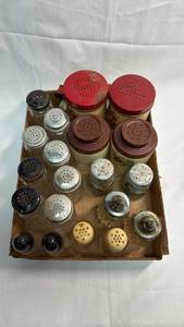 lot 12 image: Collection of Salt and Pepper Shakers��Glass, Metal, Plastic and Ceramic
