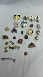 lot 25 image: Mixed Pin Collection Including Sports, Organization and Awareness Pins