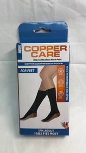 lot 51 image: Copper Care Compression Socks for Feet