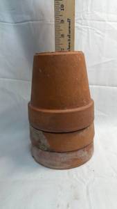 lot 57 image: Terra Cotta Garden Pots 3-Piece Set