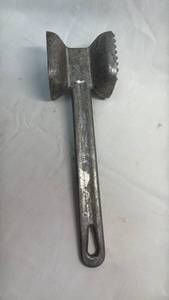 lot 67 image: Old aluminum Meat Tenderizer Double-Sided Hammer