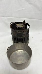 lot 82 image: Military Field Stove with Aluminum Cup