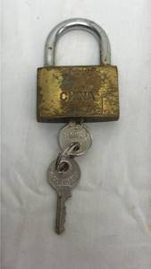 lot 114 image: Brass Padlock with Keys