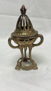 lot 139 image: Brass Incense Burner with Tripod Stand