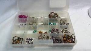 lot 157 image: Mixed Jewelry Collection in Storage Box