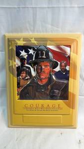 lot 194 image: Courage Inspirational Picture with American Flag Design