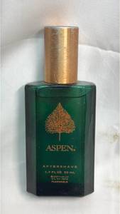 lot 227 image: Aspen Aftershave 1.7 FL OZ Green Bottle