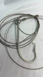 lot 235 image: Large Stainless Steel Fishing Hook with Wire Leader