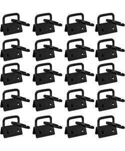 lot 265 image: 3 bags of 20 Pcs Key Fob Hardware with Key Ring 1 Inch Black for Key Chain Making Hardware, Wristlet Keychain