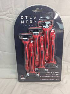 lot 268 image: DTLS MTR Mens Triple Blade Disposable Razors 6-Pack