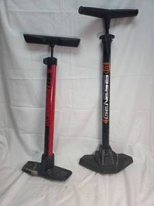 lot 285 image: Two Floor Standing Bicycle Pumps with Gauges