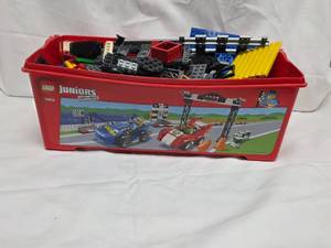 lot 172 image: LEGO Mixed Building Bricks Bulk Lot in Storage Container