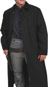 lot 231393 image: Mens Western Old COWBOY Long Duster Coat Full Length Canvas Jackets