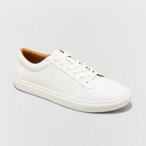 lot 20254 image: Mens Kaine Casual Apparel Sneakers - Goodfellow & Co White 9.5 - Retail $30