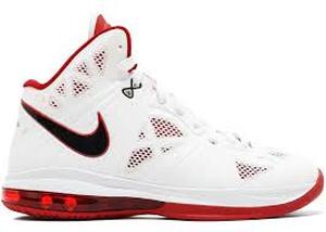 lot 20200 image: Nike Lebron 8 P.S. White Sport Red - Retail $269.00