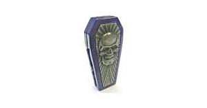 lot 20224 image: Turbo Blue coffin-shaped metal torch lighter- Retail $15