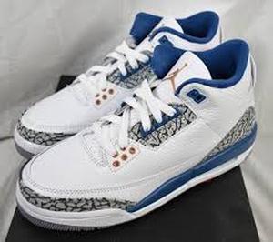 lot 20248 image: Mens Nike Air Jordan Retro 3 Washington Wizards GS Shoes - 5.5y - Retail $109