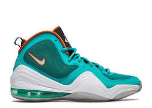 lot 20832 image: Nike Air Penny 5 in the Miami Dolphins  - 13 - Retail $217