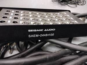 lot 20860 image: Seismic Audio SAEM-24x8x100 24-Channel XLR Color-Coded Snake Cable - 100 - Retail - $649.99