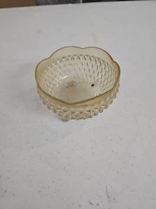 lot 57983 image: Vintage Indiana Glass Diamond Point Footed Candy Dish