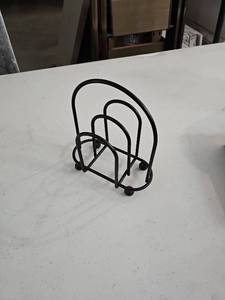 lot 57984 image: Black Metal Napkin Holder Stand