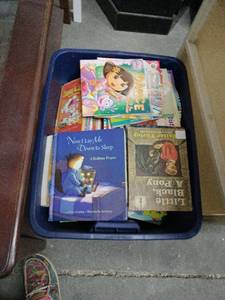 lot 58060 image: Tote of Miscellaneous Childrens Books