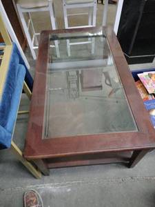 lot 58063 image: Glass Top Coffee Table