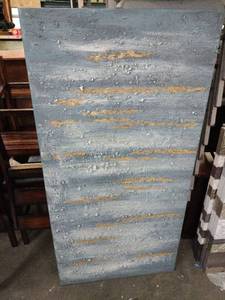 lot 58083 image: Abstract Canvas Art with Gold Accents