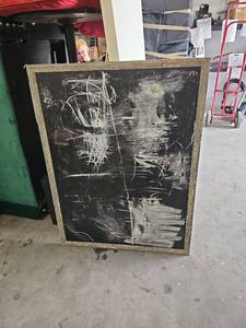 lot 58109 image: Black Chalk Board Wooden Frame