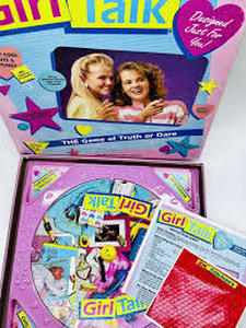 lot 58019 image: Vintage 1990 Girl Talk Board Game - 2nd Edition Truth Or Dare - Complete Pink