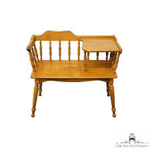 lot 58035 image: Vintage Ethan Allen Baumritter telephone desk