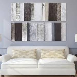 lot 58085 image: Empire Art Direct Topographic or Fluid textured metallic hand-painted wall art set by Martin Edwards