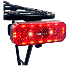 lot 2447 image: Auto-Sensing Rear Light G4R, USB Rechargeable, 240HRs, Precise Brake Sensing for Cargo Rack, Large Reflector, 5080mm Screw Mounted, Easy Release, Made in Taiwan - Retail $0