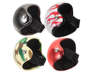 lot 2453 image: 4Pcs Hens Helmet Chicken Pet Safety Helmet Bird Hens Hat Headwear Adjustable Elastic Small Pet Hard Hat Costumes Accessories for Chicken Bird Parrot Parakeet - Retail $0