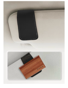 lot 2471 image: Patented Leather Car Air Freshener Visor Clip, Compatible with Drift Wood or Stone Car Freshener, Magnetic Design, Gentle on Sun Visors, Ideal for Modern & Electric Vehicles, Black (Clip Only) - Retail $0