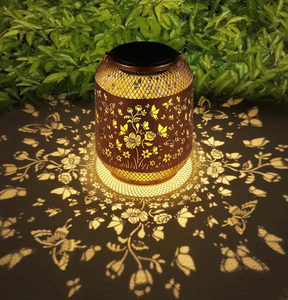 lot 2474 image: Solar Lanterns Outdoor Waterproof Christmas Birthdays Gifts for Women Mom Grandma Butterfly Garden Decor Metal Hanging Solar LED Lights for Patio(Butterfly Swarm) - Retail $0